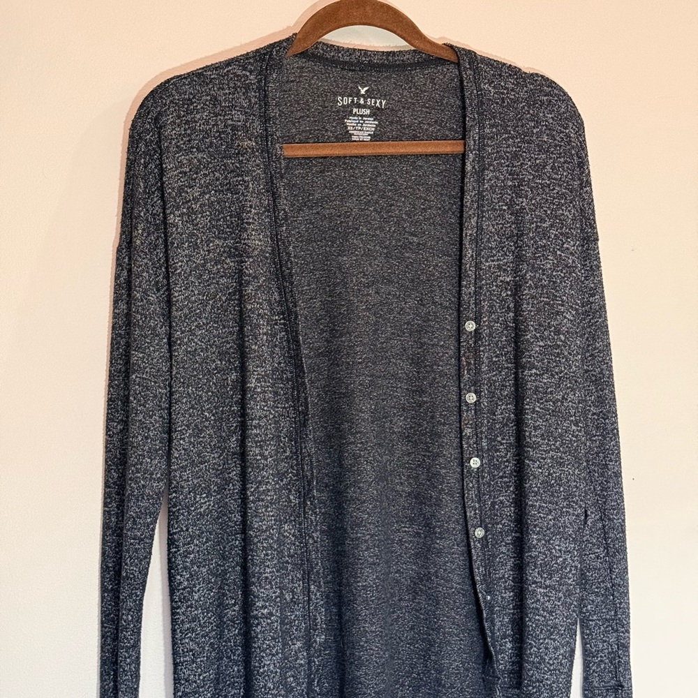 American Eagle Outfitters Soft & Sexy Plush Sweater - Dark Gray